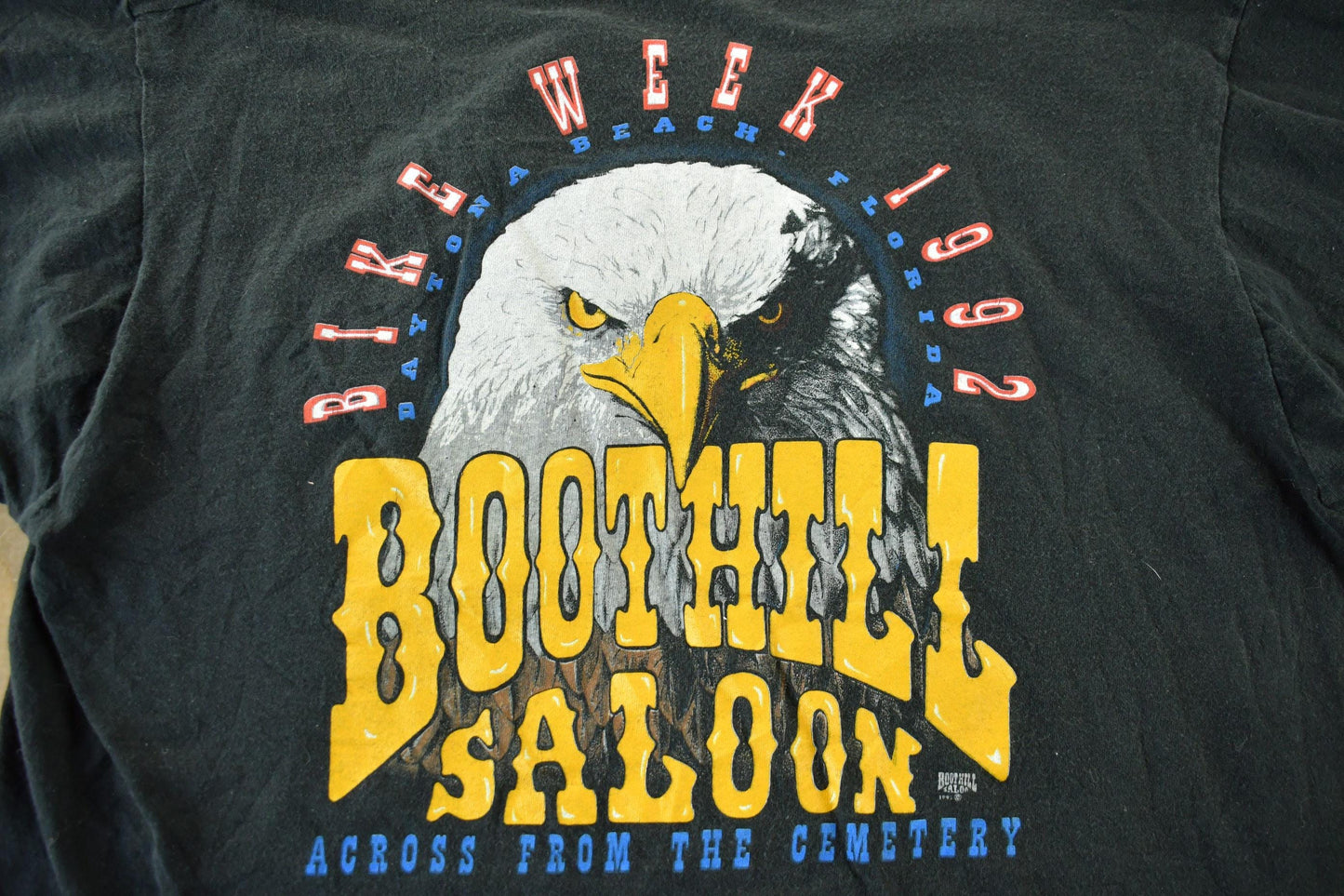 Vintage 1992 Bike Week Boot Hill Saloon T-Shirt Made In USA from propervintagecanada