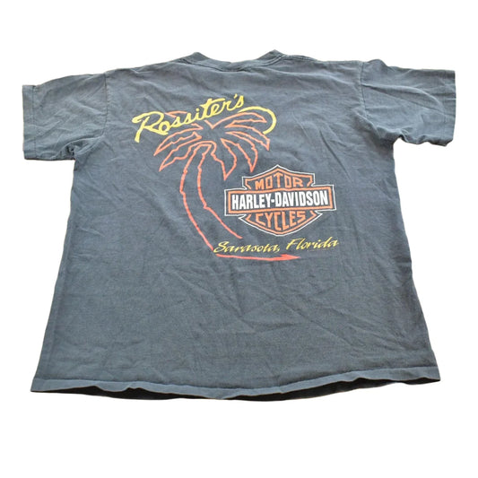 Vintage 1992 Eagle vs Dragon Harley Davidson Sarasota Florida T-Shirt Mens M from propervintagecanada