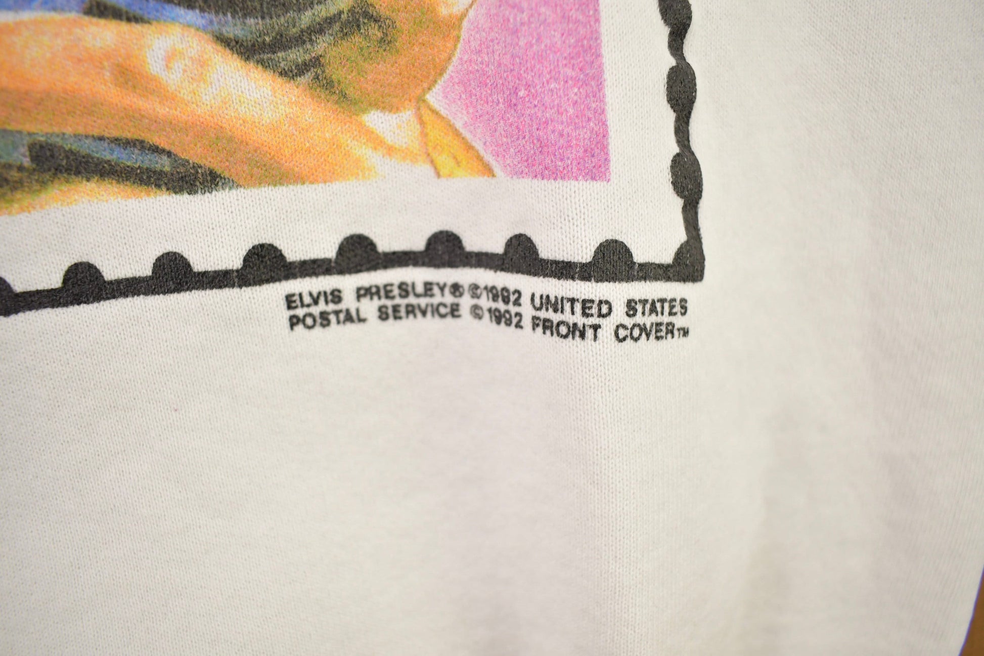 Vintage 1992 Elvis Presley Post Stamp Graphic Crewneck Sweatshirt from propervintagecanada