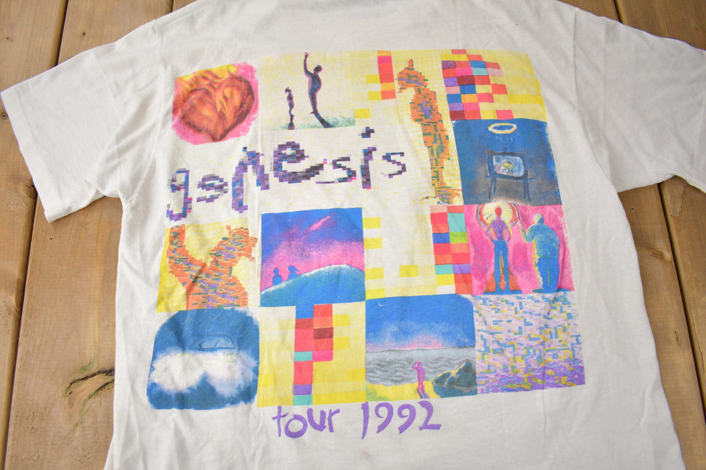 Vintage 1992 Genesis Tour Single Stitch Graphic Band Tee Made in USA Size XL from propervintagecanada