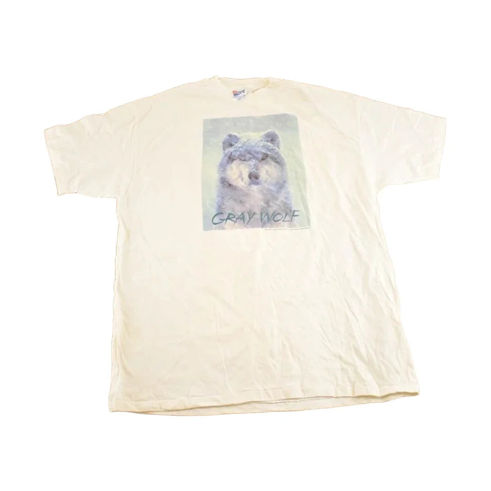 Vintage 1992 Gray Wolf Souvenir Outdoorsman T-Shirt Mens XL from propervintagecanada