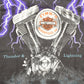 Vintage 1992 Harley Davidson Motorcycles Thunder & Lightning All Over Print T-Shirt Men's Medium from propervintagecanada
