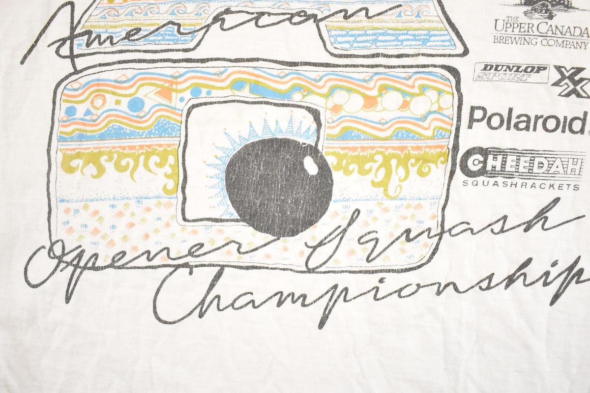 Vintage 1992 Hi Tec Squash Souvenir Travel T-Shirt Mens L from propervintagecanada
