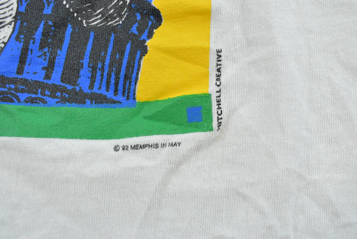 Vintage 1992 Italy Memphis Celebration David Pisa Souvenir Promotional T-Shirt Men's L from propervintagecanada