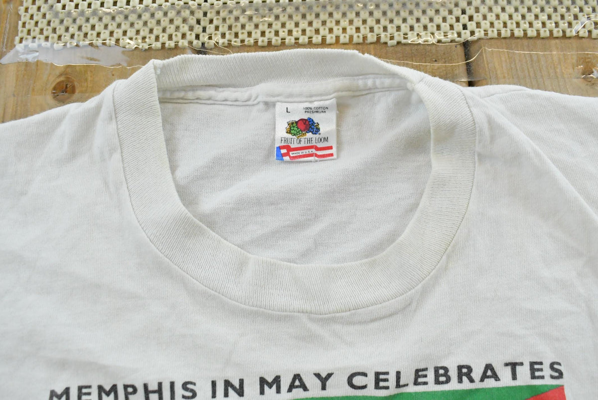 Vintage 1992 Italy Memphis Celebration David Pisa Souvenir Promotional T-Shirt Men's L from propervintagecanada