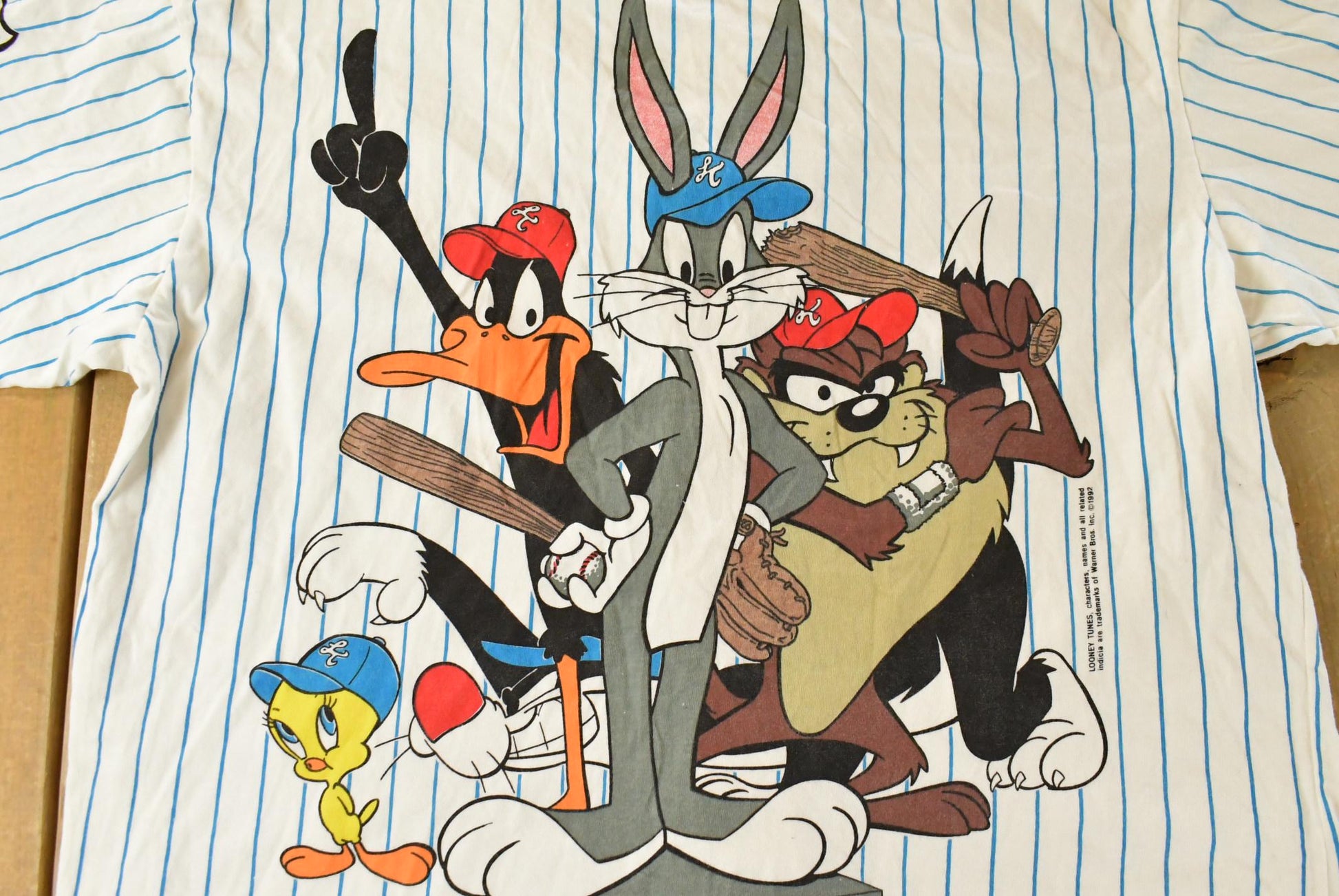 Vintage 1992 Looney Tunes Baseball Jersey Shirt Men's XL / Warner Bros / Cartoon Network / Cartoonist / American Streetwear / Bugs Bunny from propervintagecanada