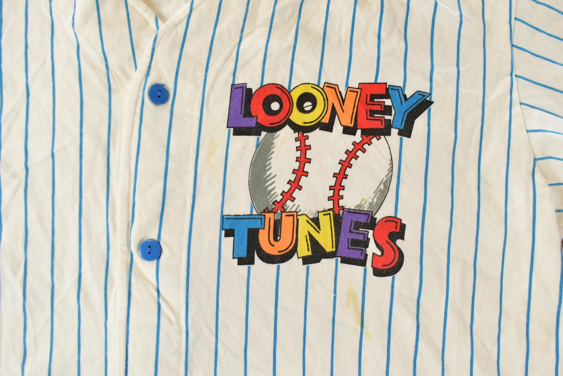 Vintage 1992 Looney Tunes Baseball Jersey Shirt Men's XL / Warner Bros / Cartoon Network / Cartoonist / American Streetwear / Bugs Bunny from propervintagecanada