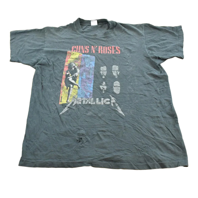 Vintage 1992 Metallica Guns Roses Tour Band T-Shirt Men's XL from propervintagecanada