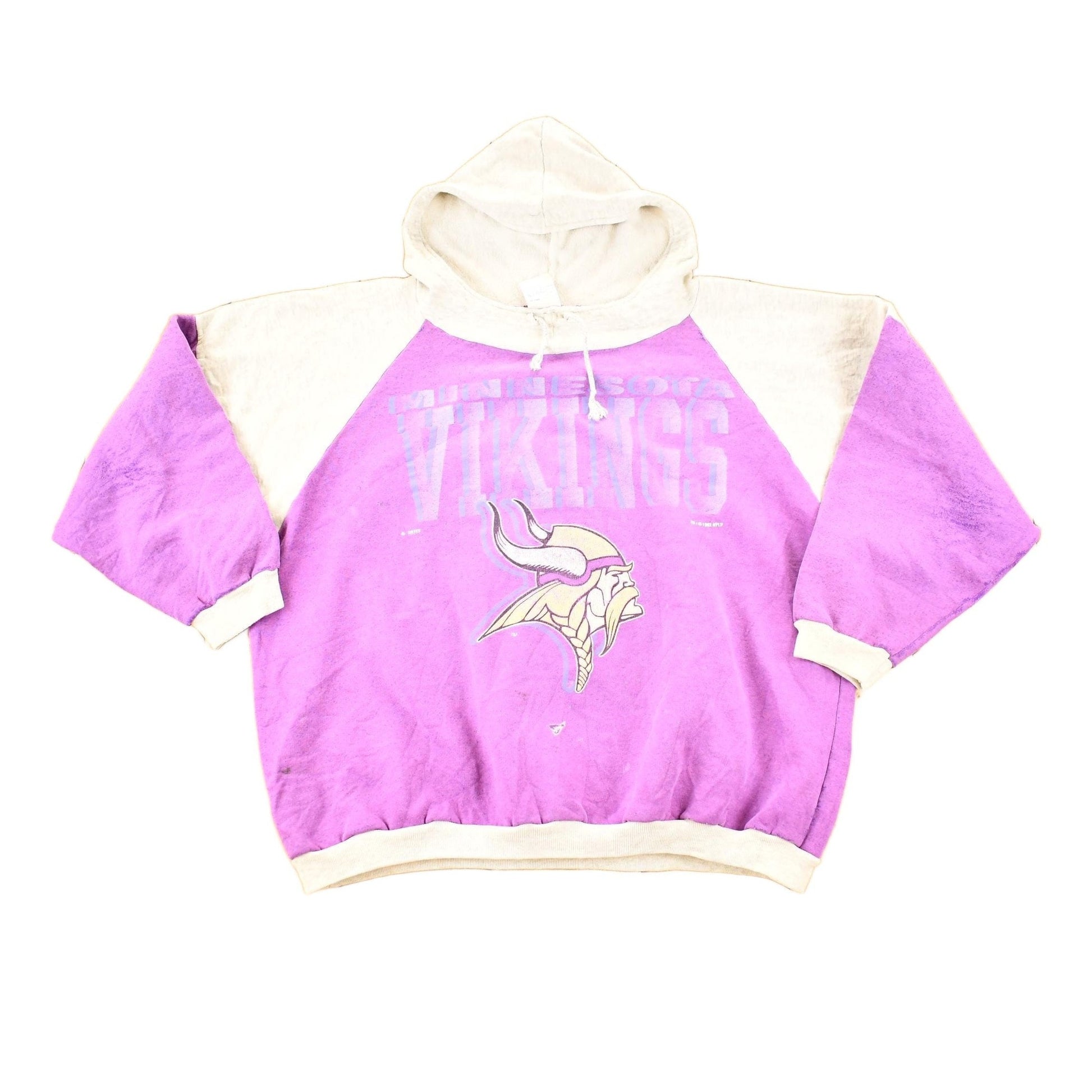 Vintage 1992 Minnesota Vikings NFL Hoodie Sweatshirt Men's L from propervintagecanada