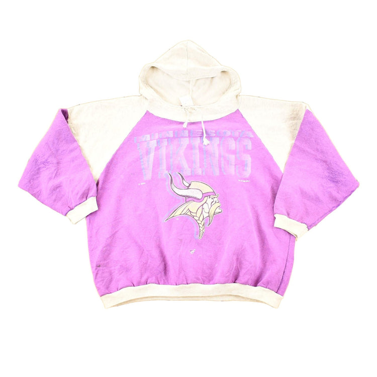 Vintage 1992 Minnesota Vikings NFL Hoodie Sweatshirt Men's L from propervintagecanada