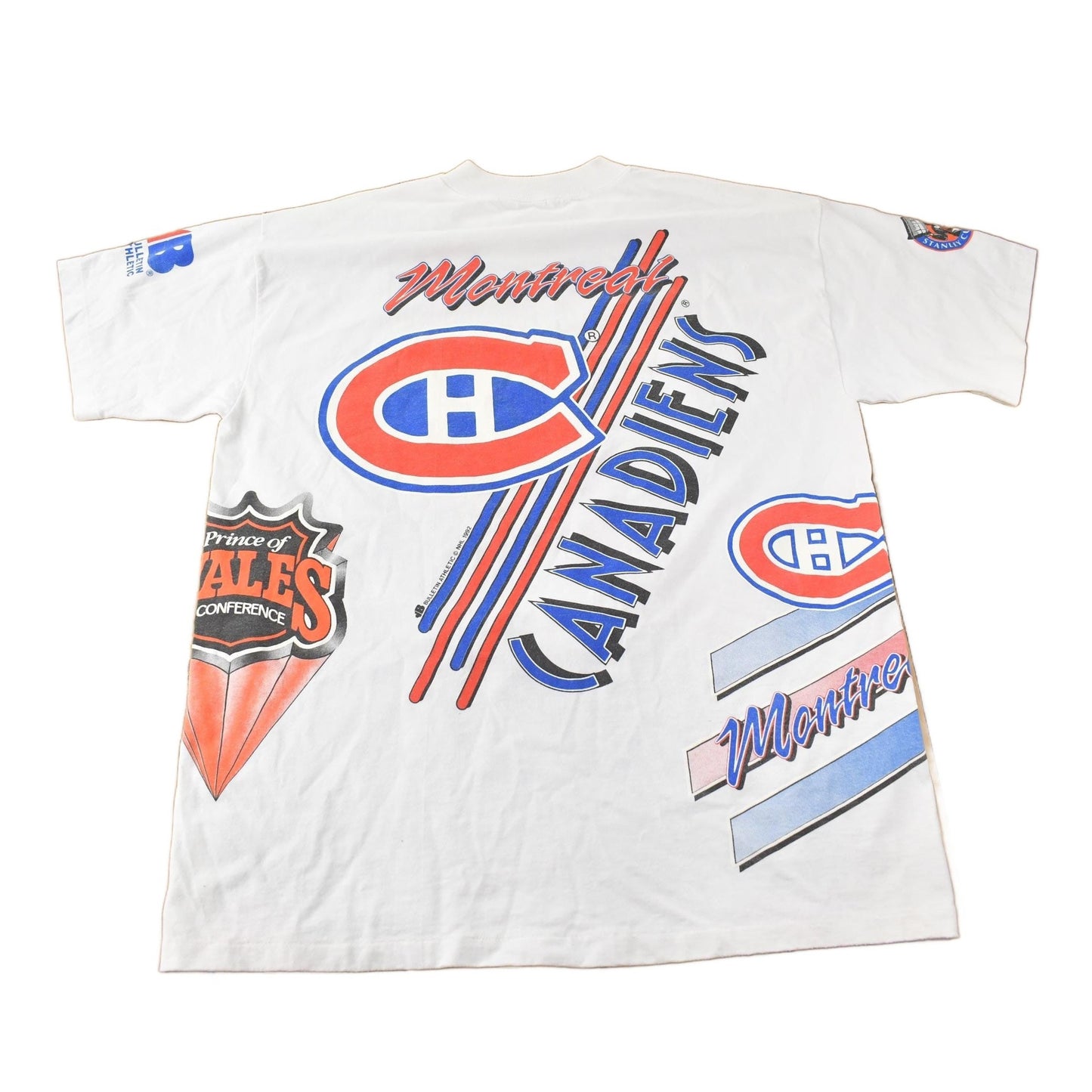 Vintage 1992 Montreal Canadiens NHL All Over Print Graphic T-Shirt Men's 3XL from propervintagecanada