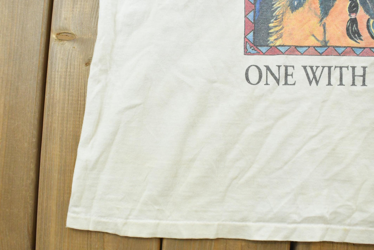 Vintage 1992 Native American Wolf Graphic T-Shirt Mens XL from propervintagecanada