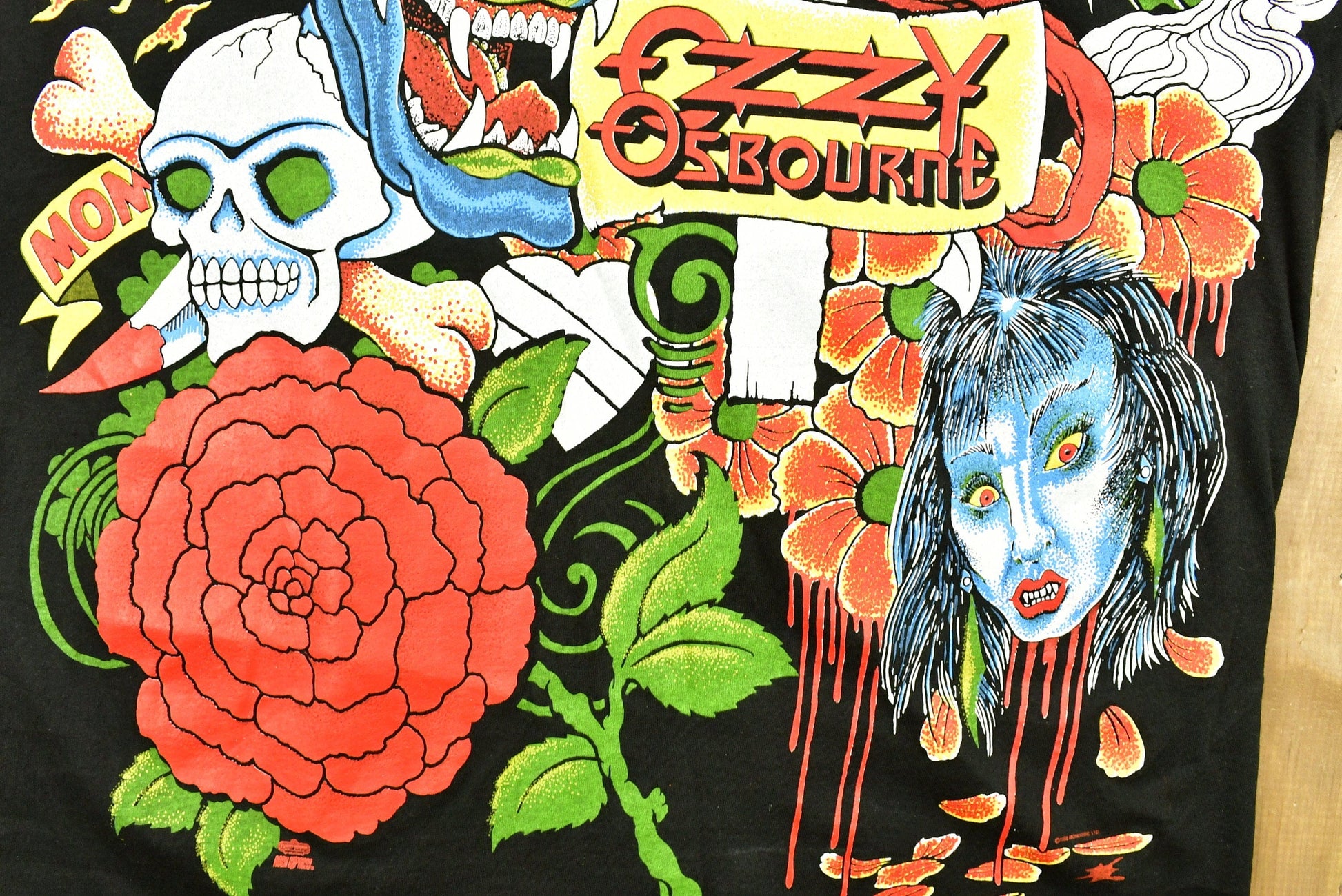Vintage 1992 Ozzy Osbourne No More Tours T-Shirt All Over Print Band Men's Large from propervintagecanada