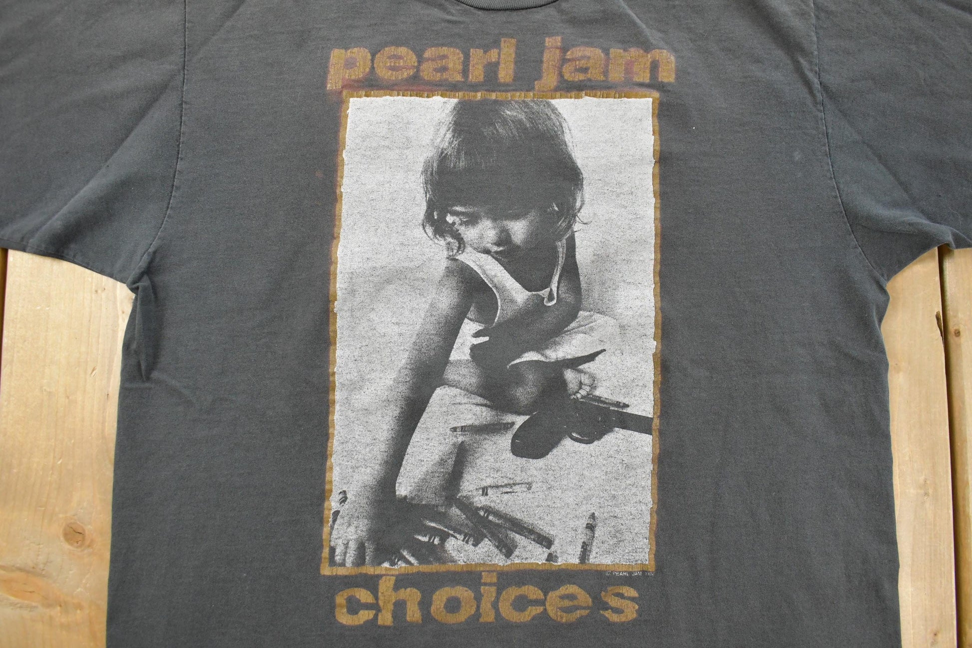 Vintage 1992 Pearl Jam Choices Band T-Shirt Men's XL from propervintagecanada