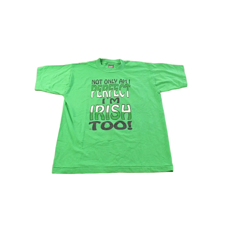 Vintage 1992 Perfect Irish St Pattys Day Souvenir T Shirt Men's L from propervintagecanada