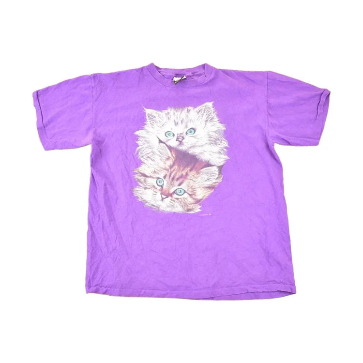 Vintage 1992 Persian Cat Habitat Souvenir Animal T-Shirt Women's L from propervintagecanada