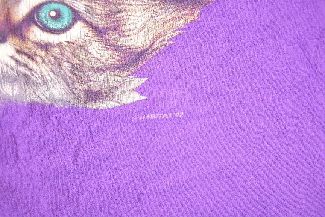 Vintage 1992 Persian Cat Habitat Souvenir Animal T-Shirt Women's L from propervintagecanada