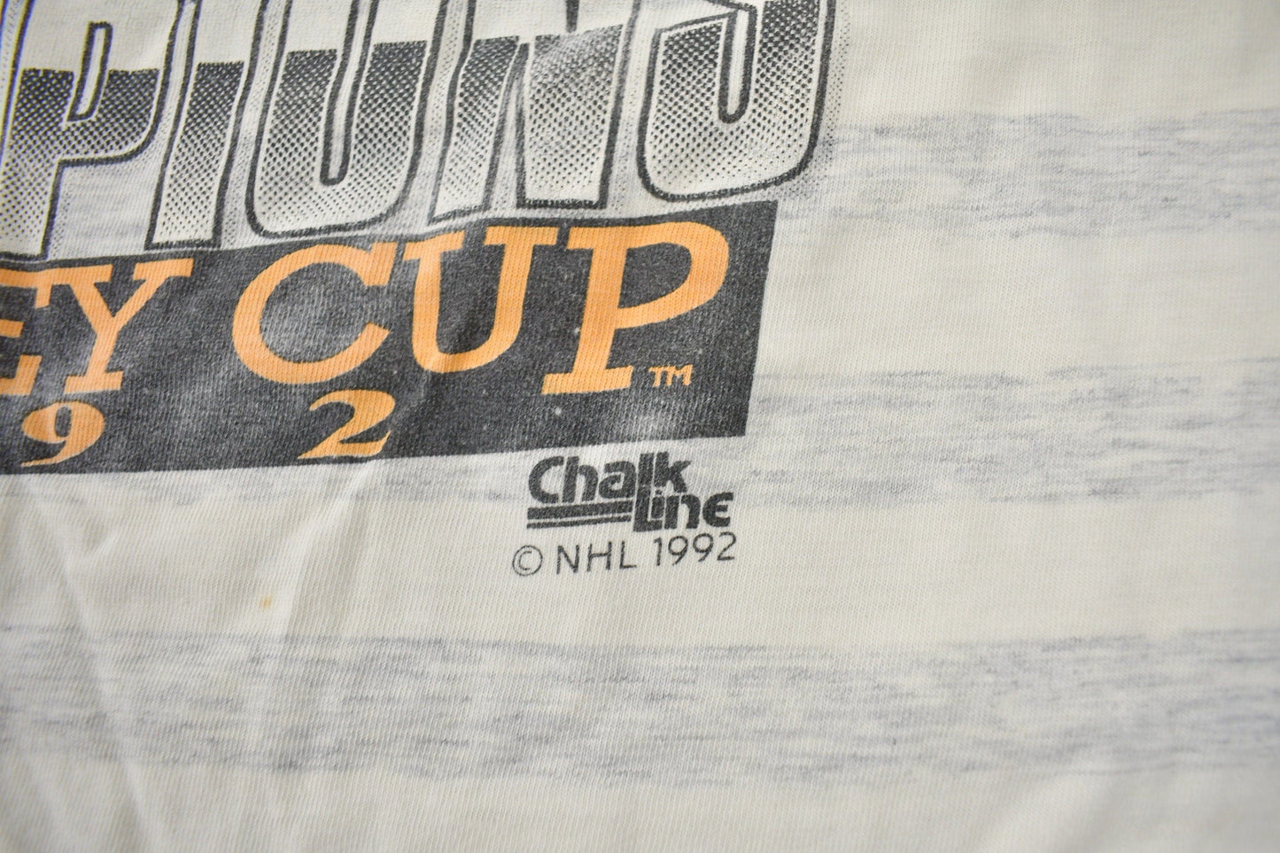 Vintage 1992 Pittsburgh Penguins NHL Stanley Cup T-Shirt Men's XL from propervintagecanada