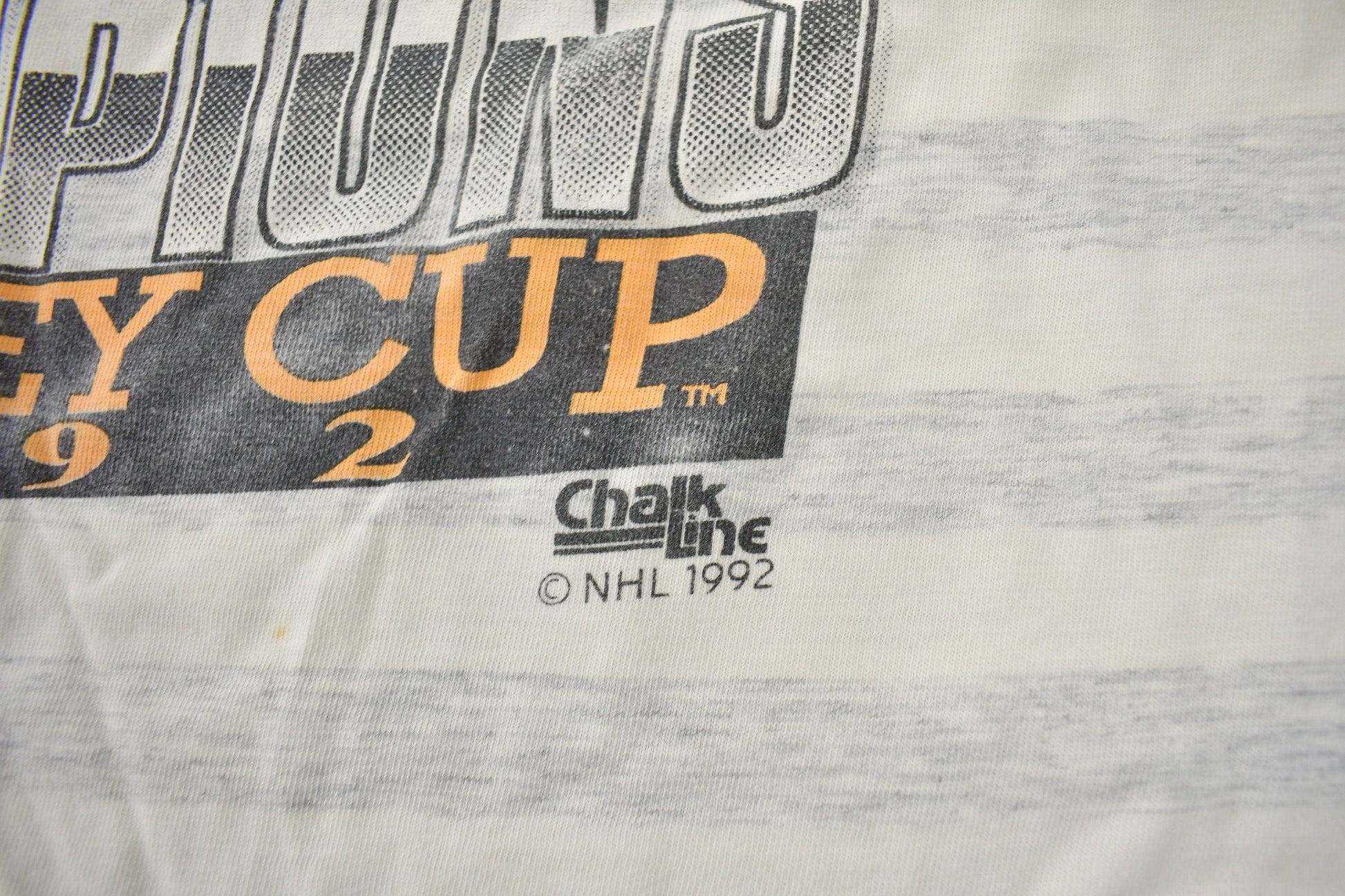 Vintage 1992 Pittsburgh Penguins NHL Stanley Cup T-Shirt Men's XL from propervintagecanada
