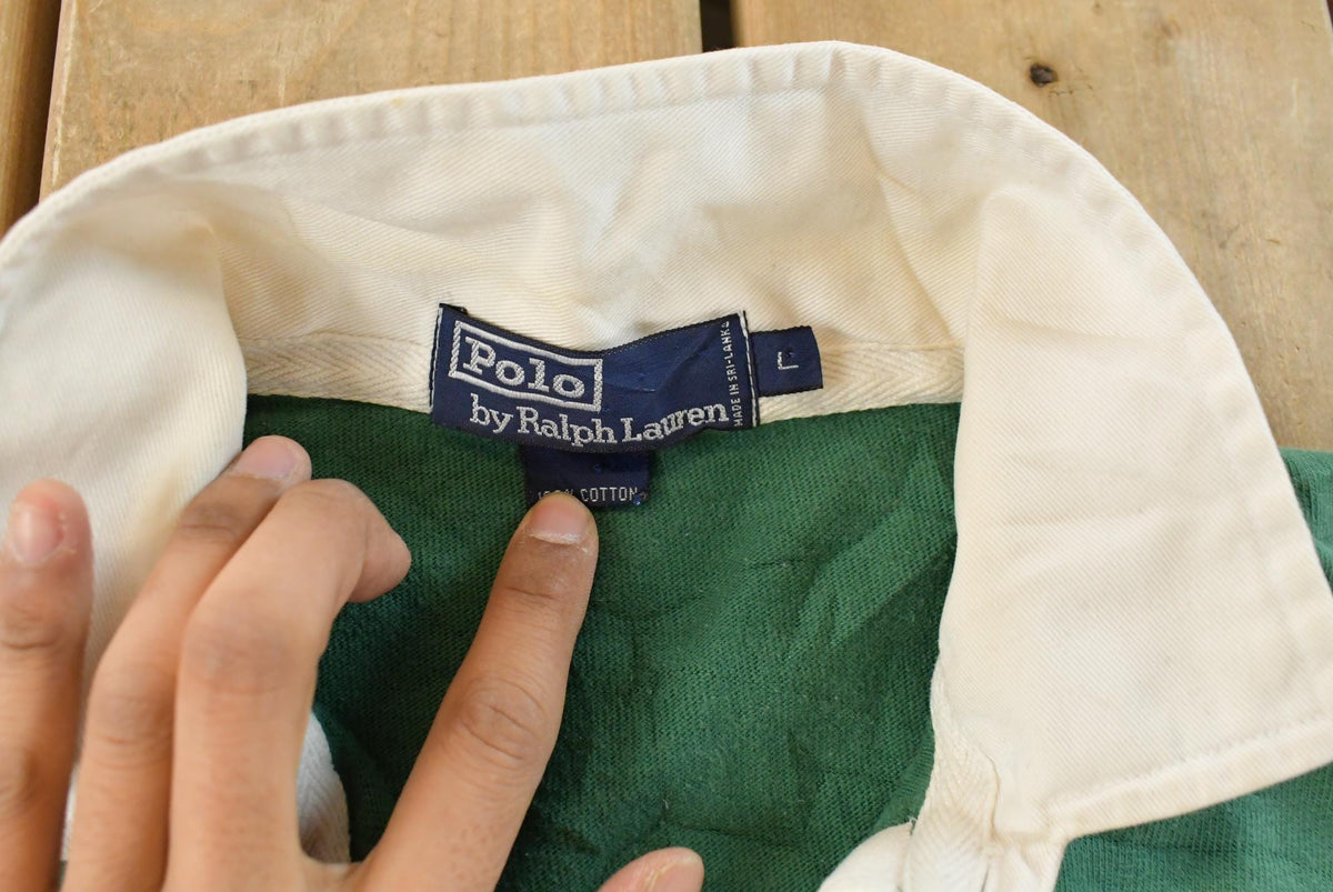 Vintage 1992 Polo Ralph Lauren North River White Water Rafting Rugby Shirt Men's L from propervintagecanada