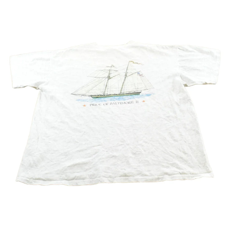 Vintage 1992 Pride of Baltimore II Sailboat T-Shirt Mens L from propervintagecanada