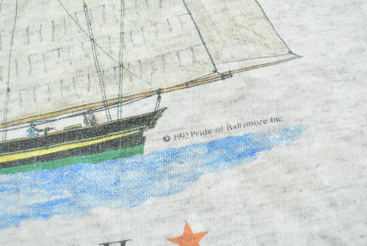 Vintage 1992 Pride of Baltimore II Sailboat T-Shirt Mens L from propervintagecanada