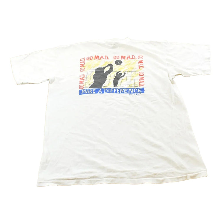Vintage 1992 Religious Cross Fire Volleyball Christianity Jesus T-Shirt Mens L from propervintagecanada