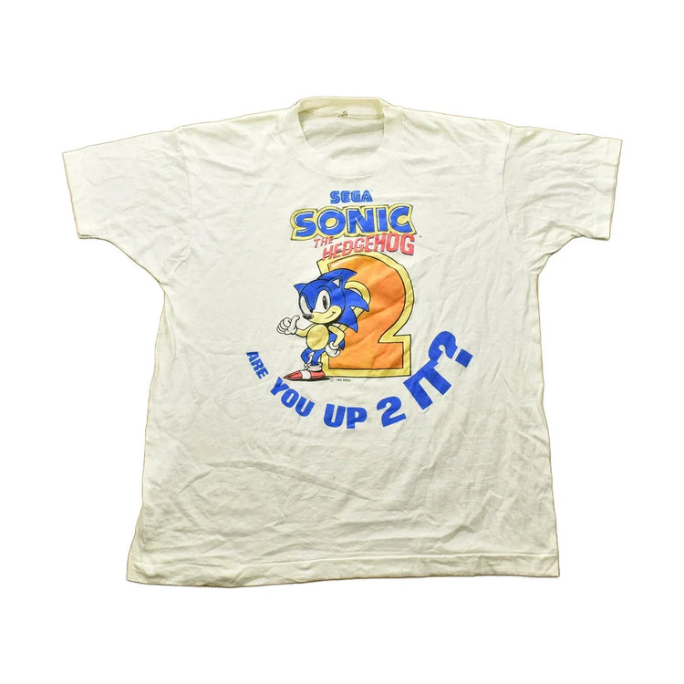 Vintage 1992 Sonic The Hedgehog Sega Promo T-Shirt Men's Medium from propervintagecanada
