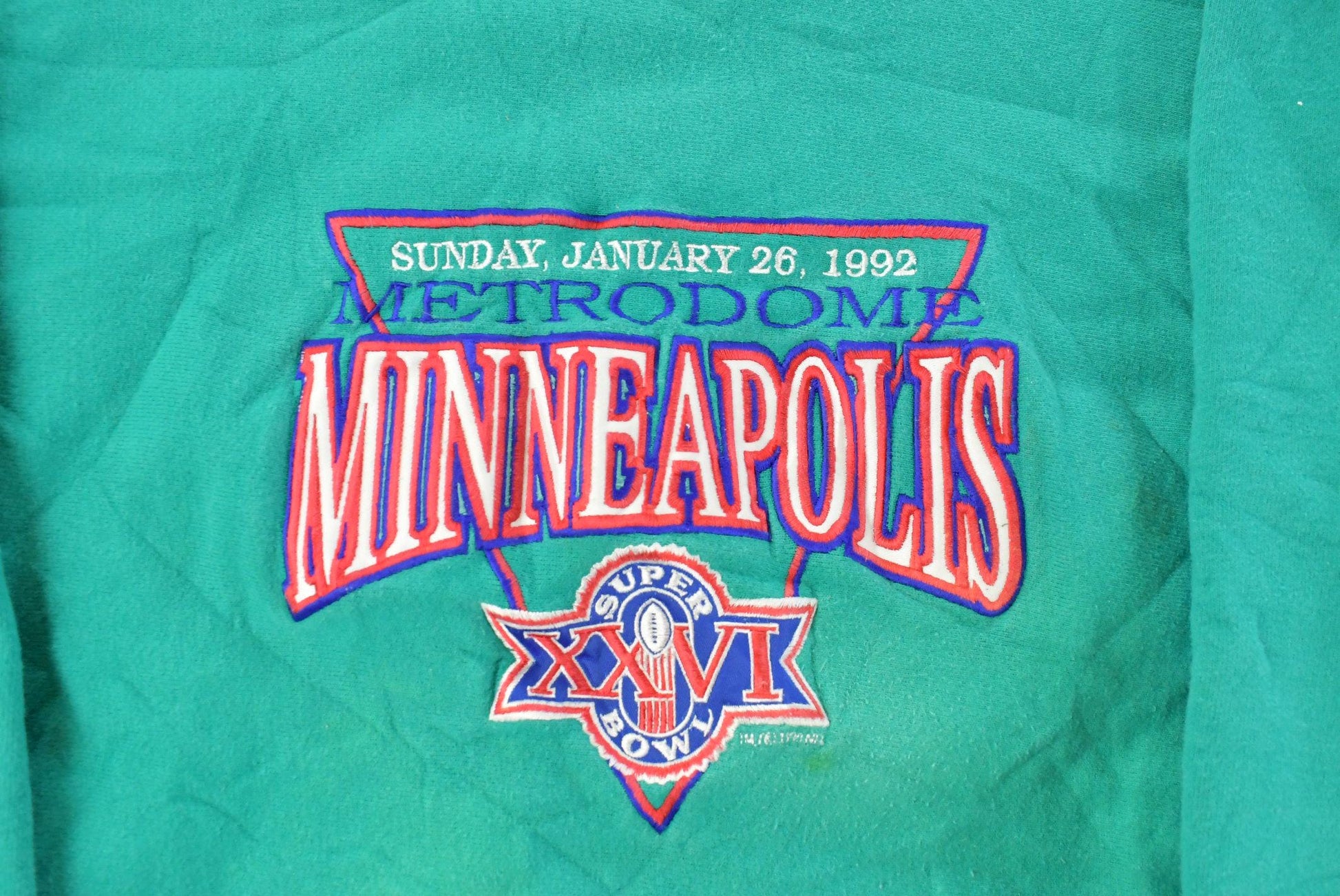 Vintage 1992 Super Bowl XXVI Crewneck Sweatshirt, Men's XL from propervintagecanada