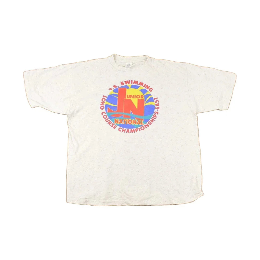 Vintage 1992 Swimming Championship Charlotte Souvenir Travel T-Shirt Men's XL / 90s Single Stitch Swim Graphic Tee / Made in USA from propervintagecanada