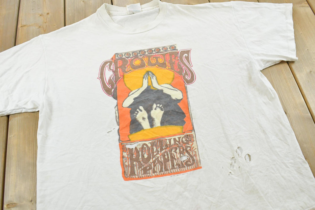 Vintage 1992 The Black Crows High As the Moon Tour Thrashed Rock T-Shirt Mens L from propervintagecanada