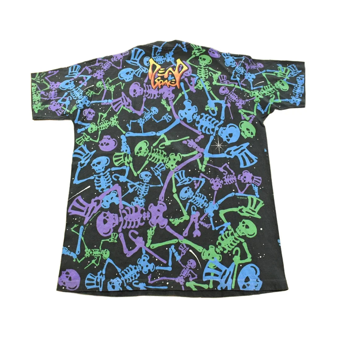 Vintage 1992 The Grateful Dead Dead Spaces All Over Print Graphic T-Shirt Men's XL from propervintagecanada