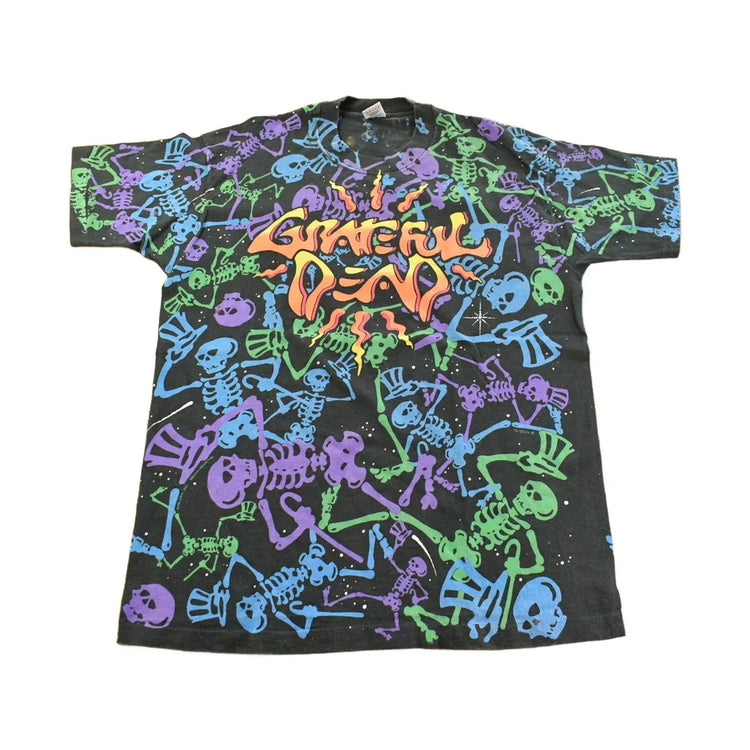 Vintage 1992 The Grateful Dead Dead Spaces All Over Print Graphic T-Shirt Men's XL from propervintagecanada