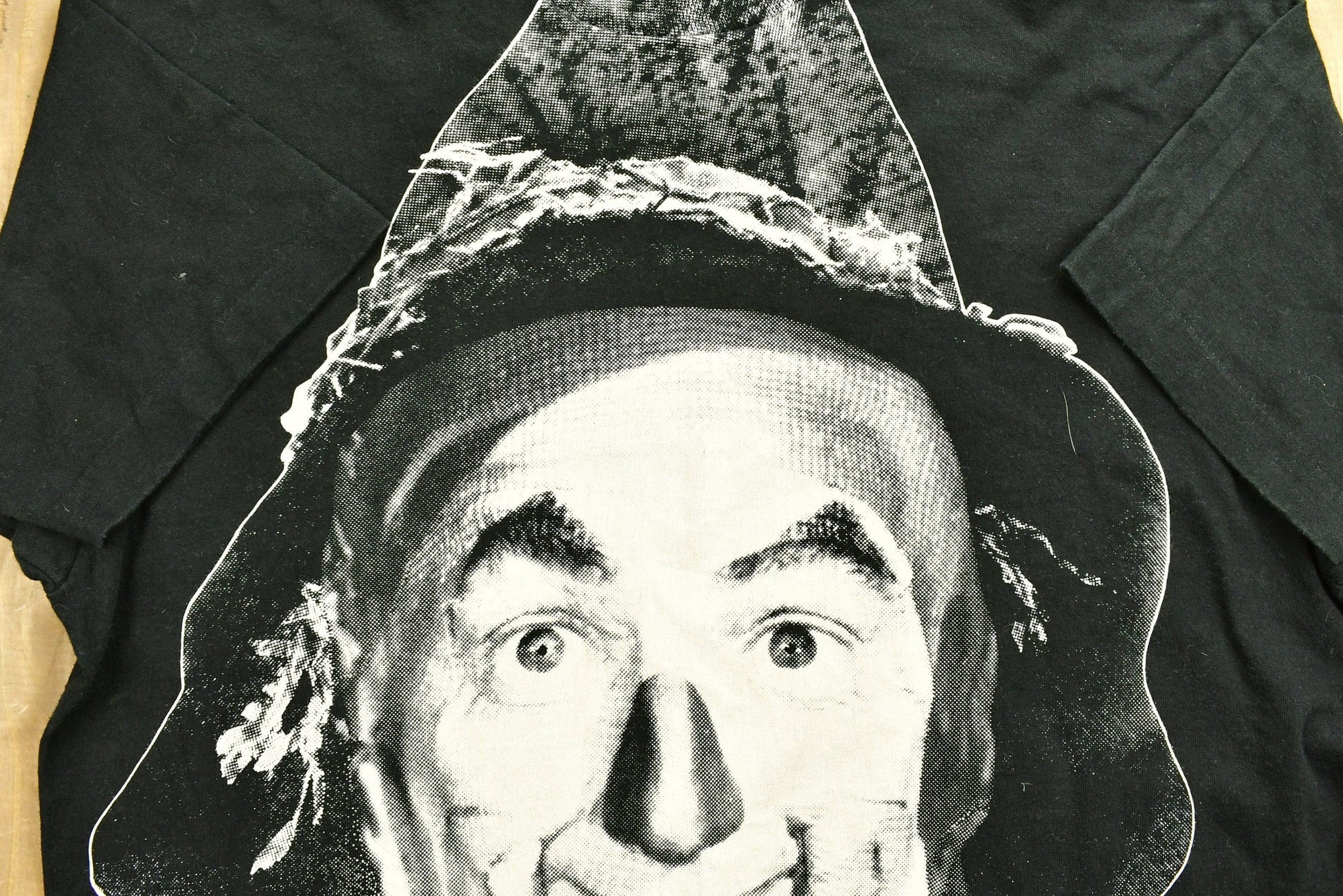 Vintage 1992 The Wizard Of Oz Stanley Desantis Scarecrow All Over Print T-shirt from propervintagecanada