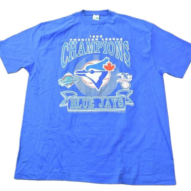 Vintage 1992 Toronto Blue Jays MLB World Champions T Shirt Men's XL from propervintagecanada