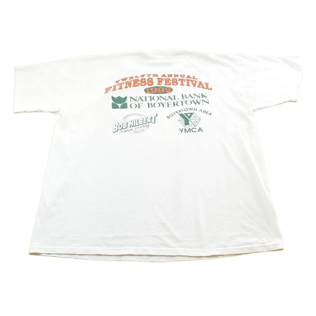Vintage 1992 YMCA Boyertown Tulip Race Triathalon T-Shirt Mens S Men's XL from propervintagecanada