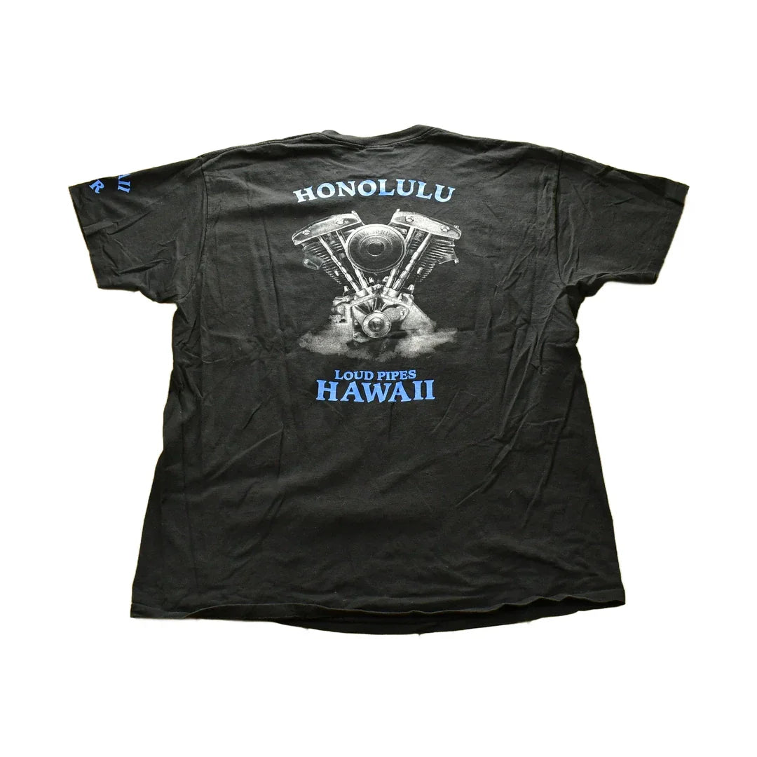 Vintage 1993 3D Emblem Hawaii Biker Loud Pipes T-Shirt from propervintagecanada