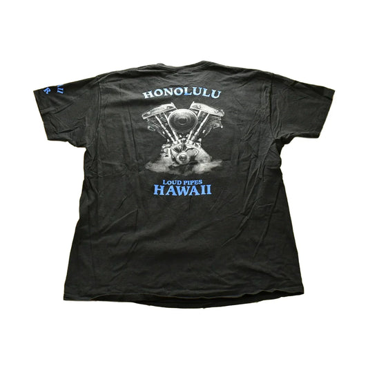 Vintage 1993 3D Emblem Hawaii Biker Loud Pipes T-Shirt from propervintagecanada