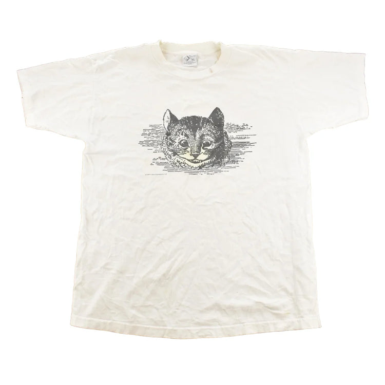 Vintage 1993 Alice In Wonderland Cheshire Cat Illustration Graphic T-Shirt Men's L from propervintagecanada