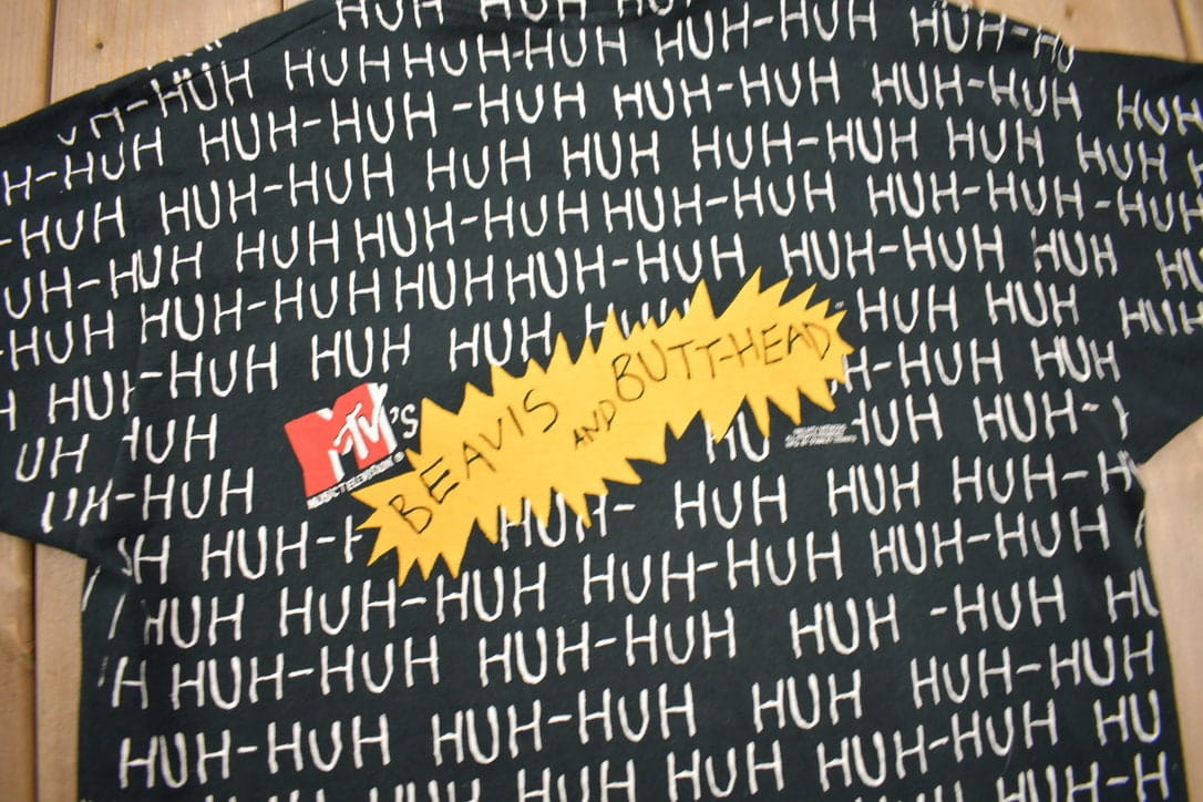 Vintage 1993 Beavis And Butthead MTV All Over Print T-Shirt from propervintagecanada