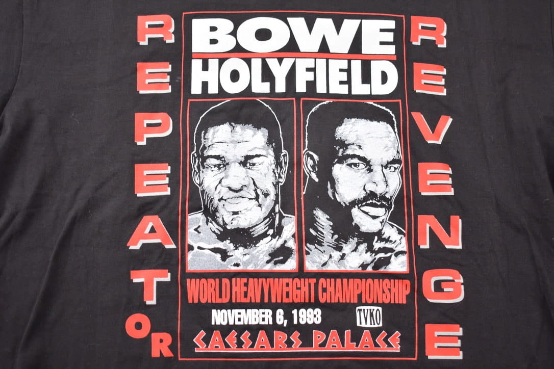 Vintage 1993 Bowe Vs Holyfield World Heavyweight Championship Promo T-Shirt from propervintagecanada