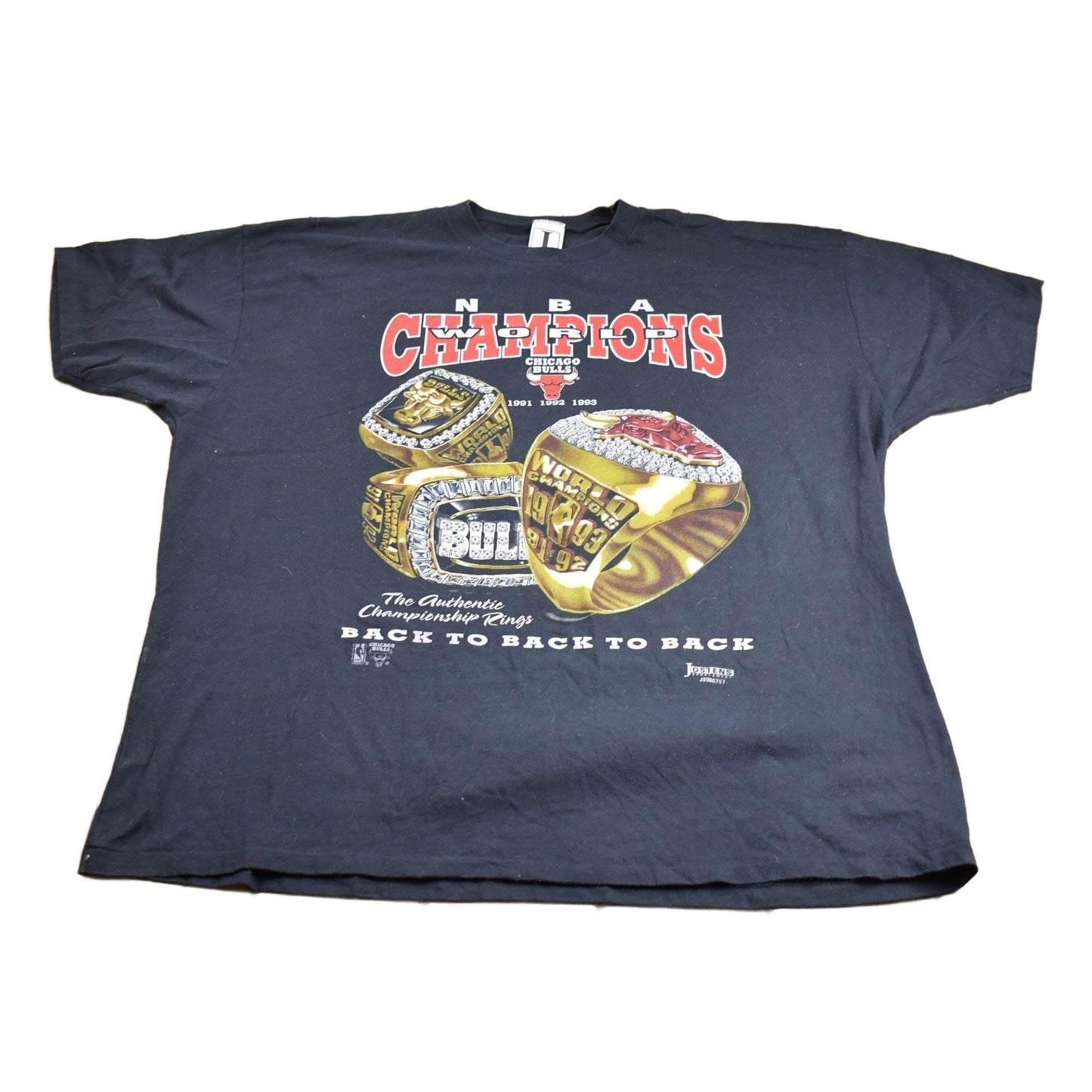 Vintage 1993 Chicago Bulls NBA World Champions Graphic T-Shirt / Graphic / Streetwear / Retro Style / Single Stitch / Made In USA from propervintagecanada