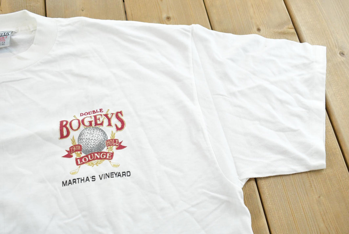 Vintage 1993 Double Bogey's 19th Hole Lounge Marthas's Vineyard Bar T-Shirt Men's 2XL from propervintagecanada