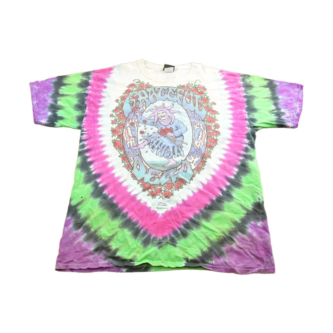 Vintage 1993 Grateful Dead All Over Print Tie Dye T-shirt Made In USA from propervintagecanada