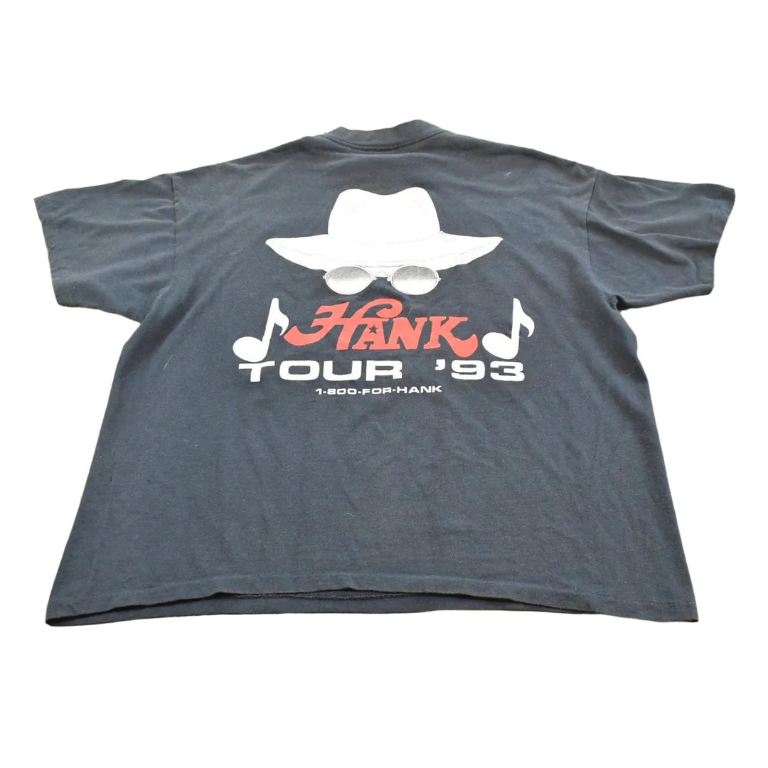 Vintage 1993 Hank Williams Jr Tour Country Music T-Shirt Mens L from propervintagecanada