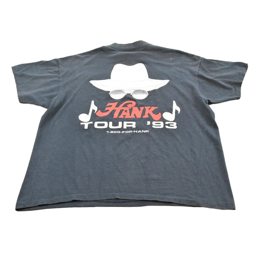 Vintage 1993 Hank Williams Jr Tour Country Music T-Shirt Mens L from propervintagecanada