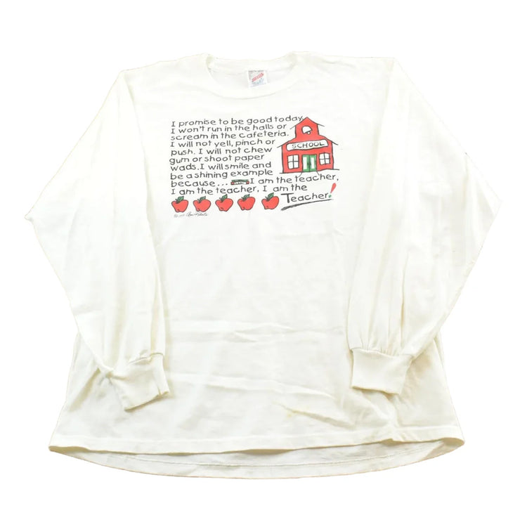 Vintage 1993 I Am The Teacher Souvenir Comedy Long Sleeve T-Shirt Men's L from propervintagecanada