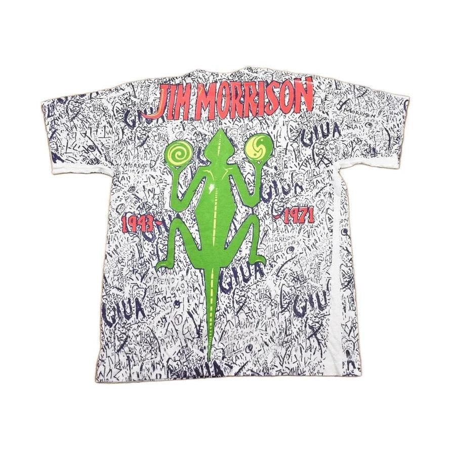 Vintage 1993 Jim Morrison lizard King All Over Print Graphic T Shirt Men's Large from propervintagecanada