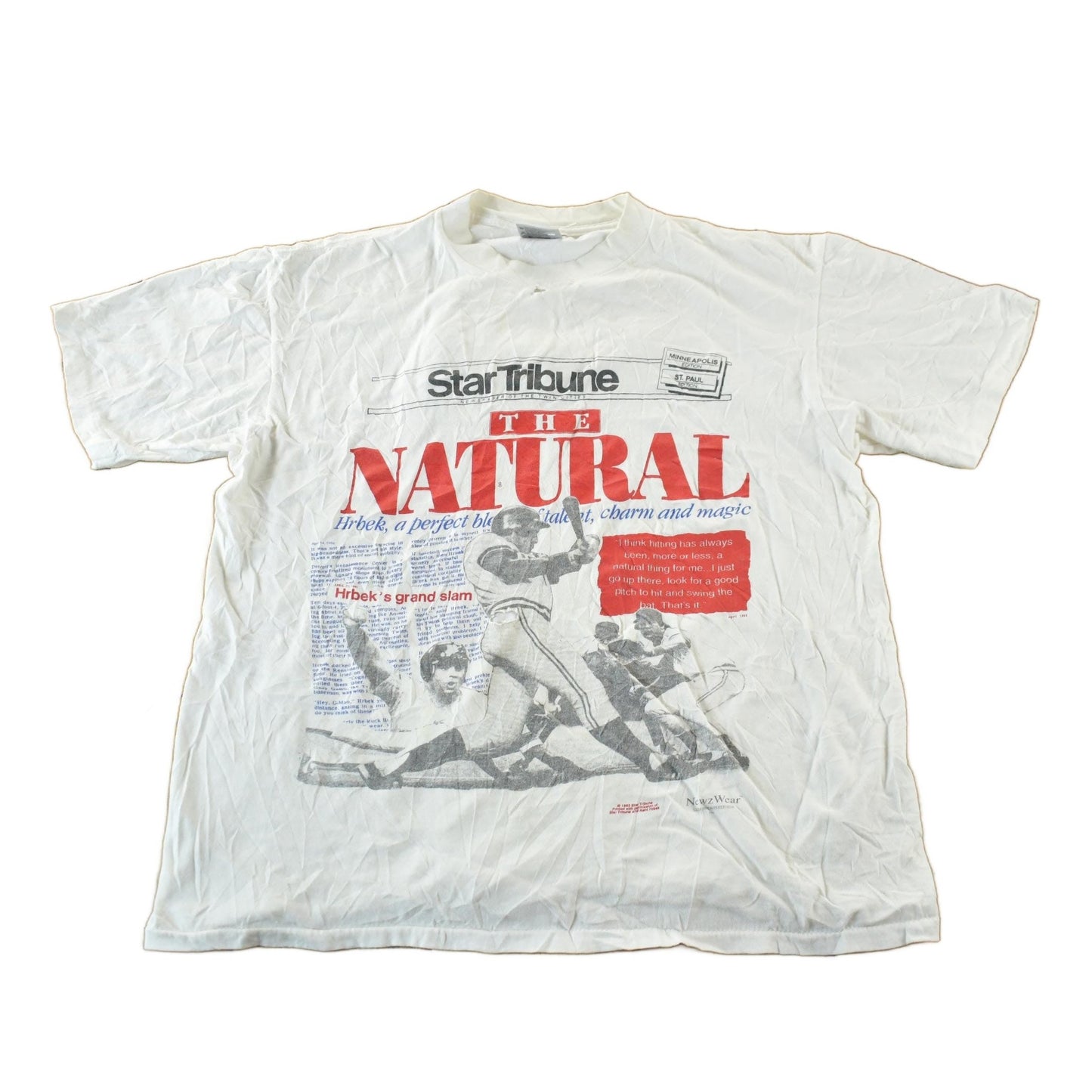 Vintage 1993 Kent Hrbek Minnesota Twins MLB Graphic T-Shirt from propervintagecanada