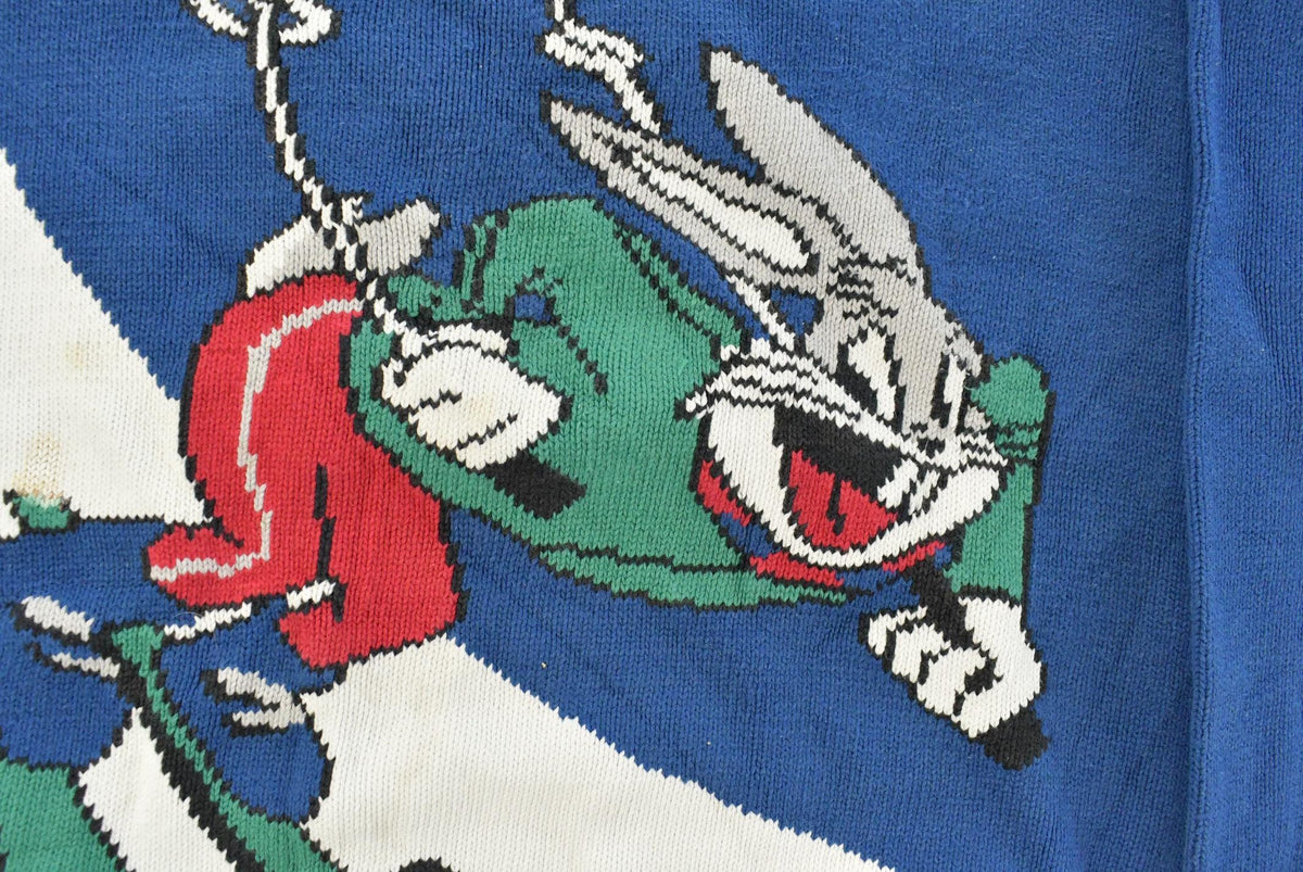 Vintage 1993 Looney Tunes Suicide Skier Knit Crewneck Sweater Men's S-M from propervintagecanada